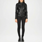 Black Leather Biker Jacket for Women