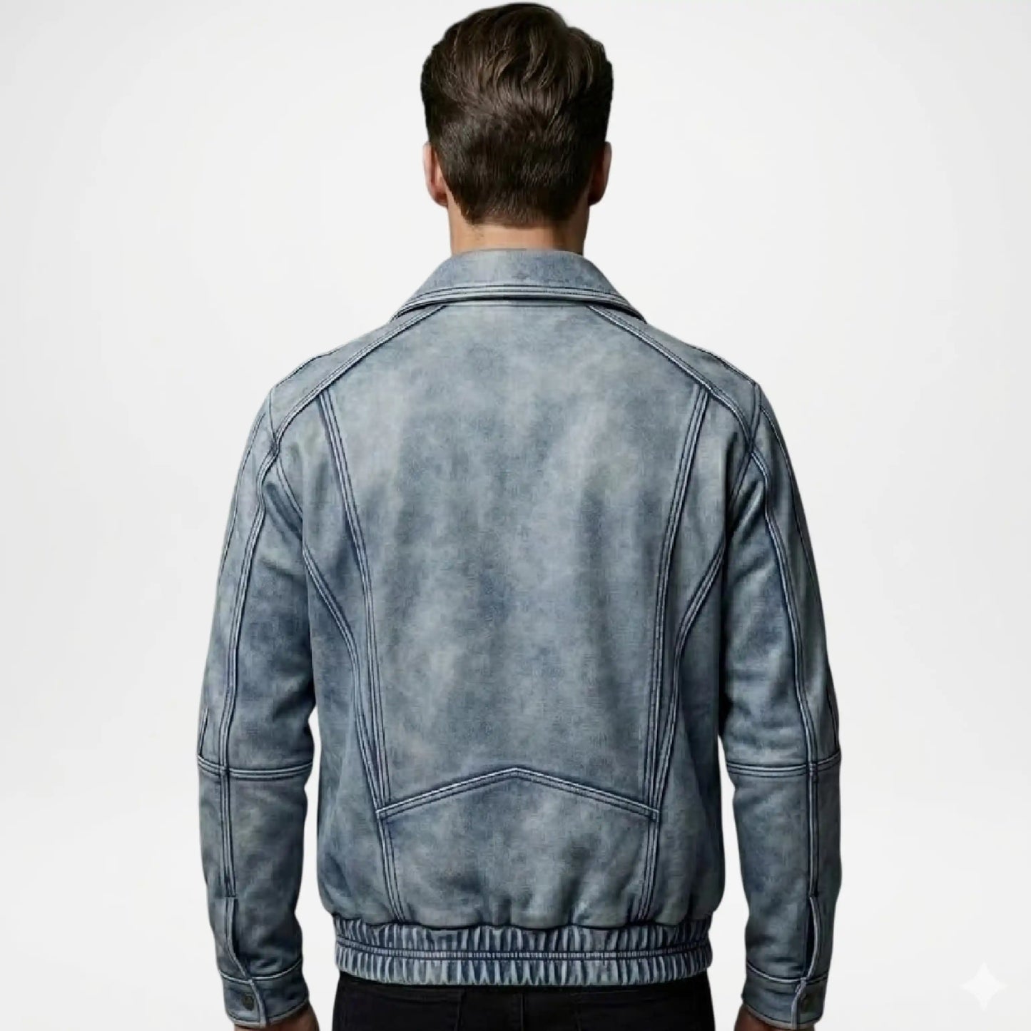 mens light blue casual denim jacket