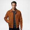 mens brown denim jacket