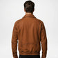 mens brown casual denim jacket