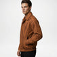 brown denim jacket men casual style