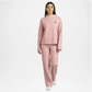Baby Pink Faux Leather Mock Neck Co-Ord Set
