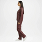 burgundy faux leather shirt dress
