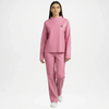 Pink Faux Leather Mock Neck Co-Ord Set
