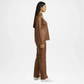 brown faux leather turtleneck
