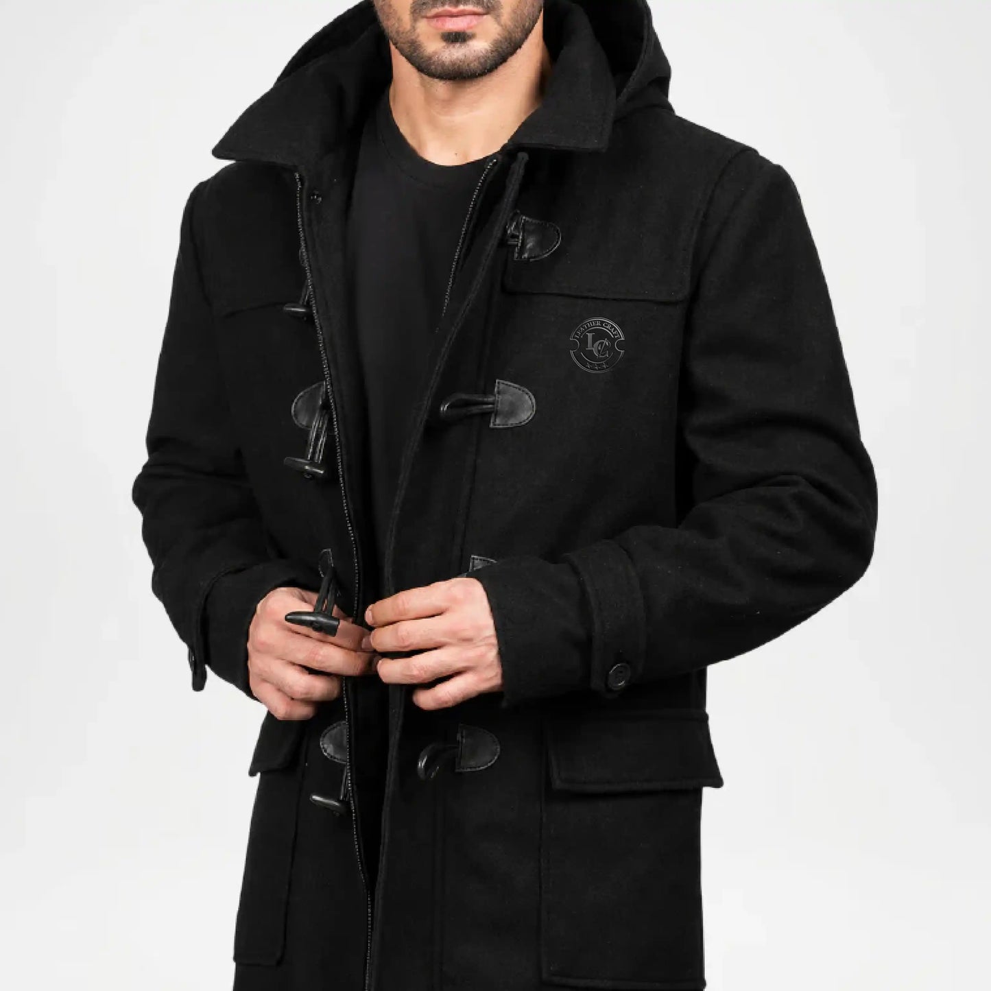 black winter coat for men