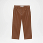 Brown leather pants short women on a white background