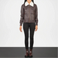 burgundy leather bomber jacket oversized
