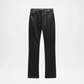 black leather flare pants
