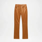 Brown Leather Flare Pants