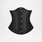 Black Satin Underbust Corset for Women
