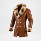 Brown Faux Leather Coat