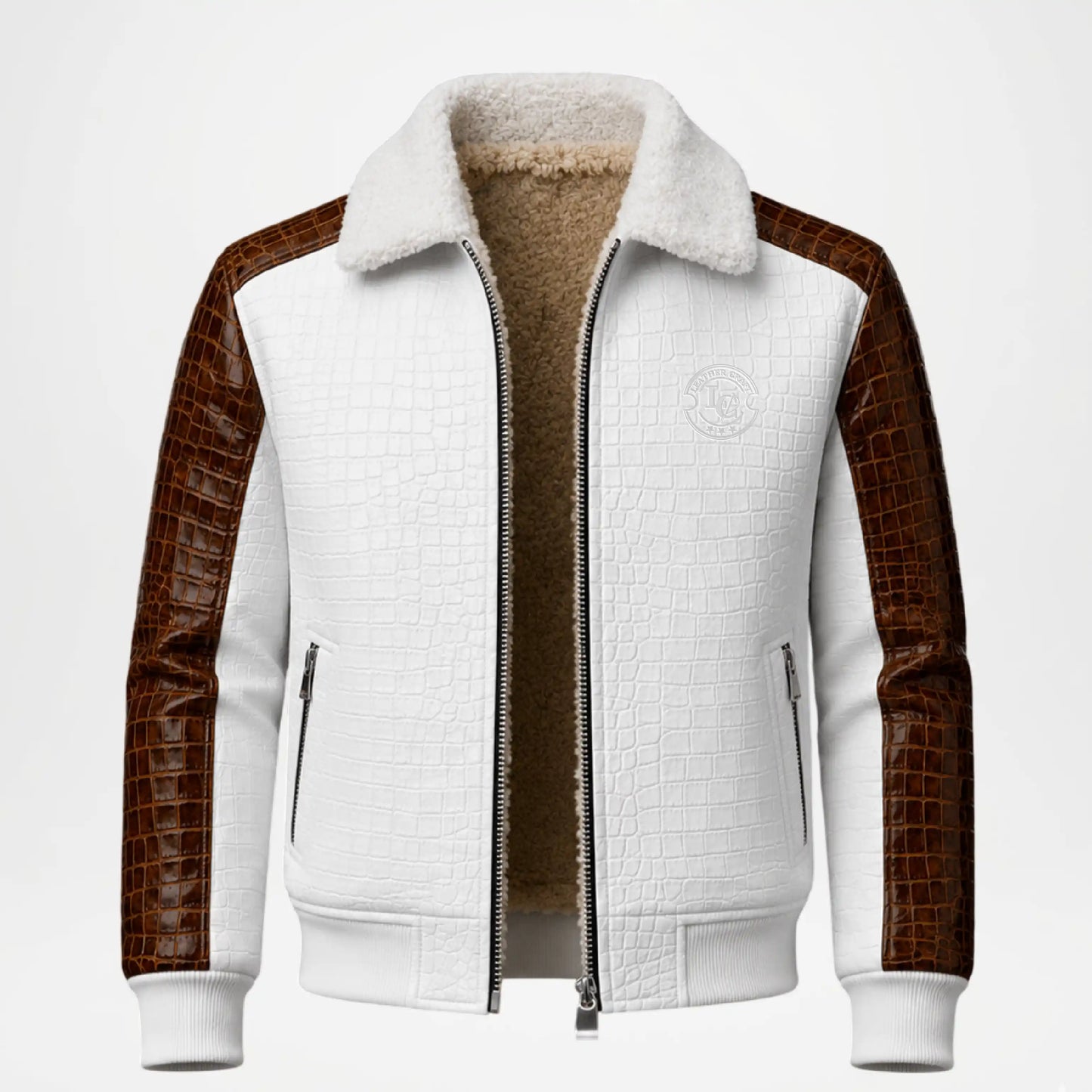 Brown Sleeve Leather Jacket