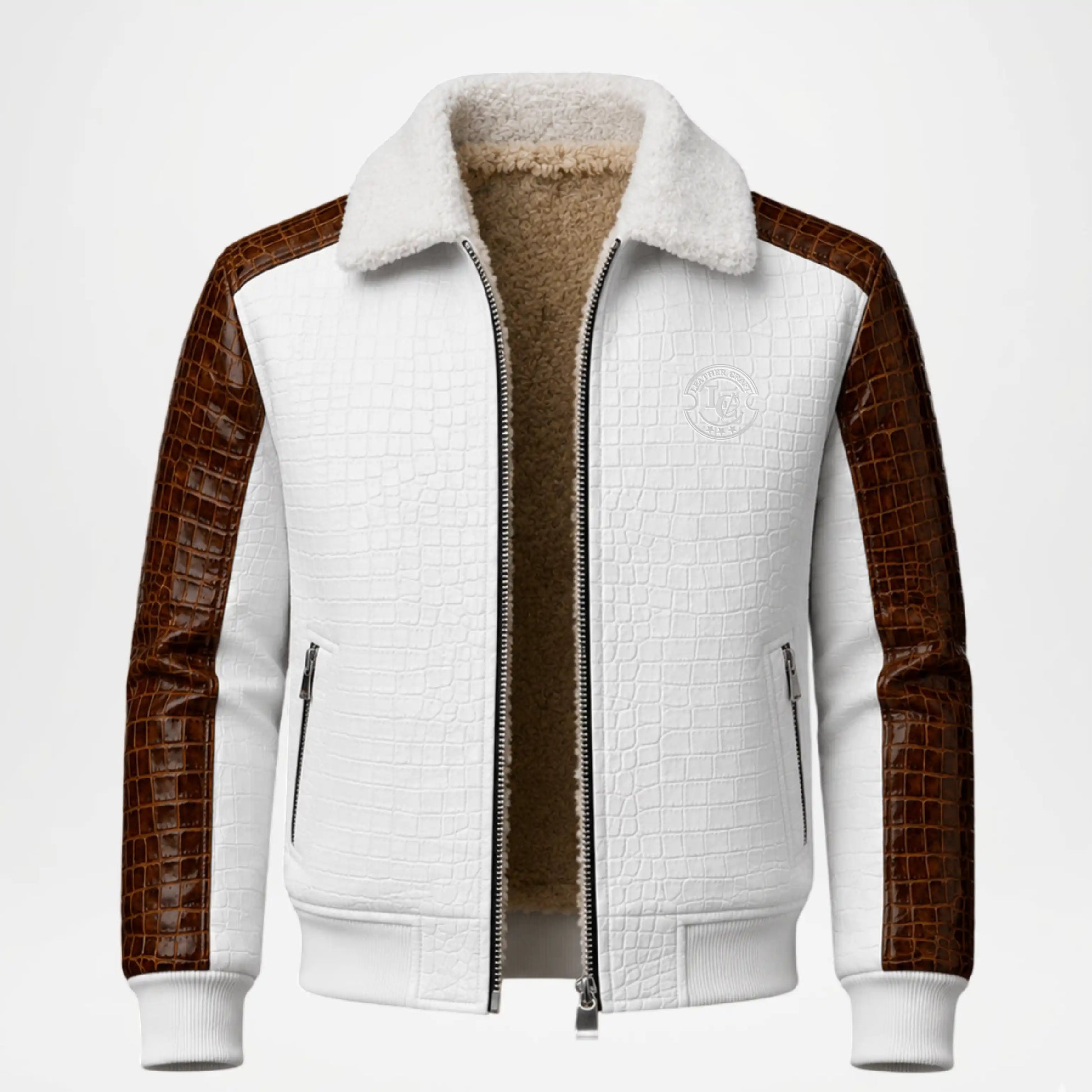 Brown Sleeve Leather Jacket