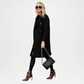 Black Wool Double Breasted Coat for Women
