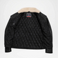 Black quilted jacket with beige lining 