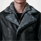 distressed shearling coat
