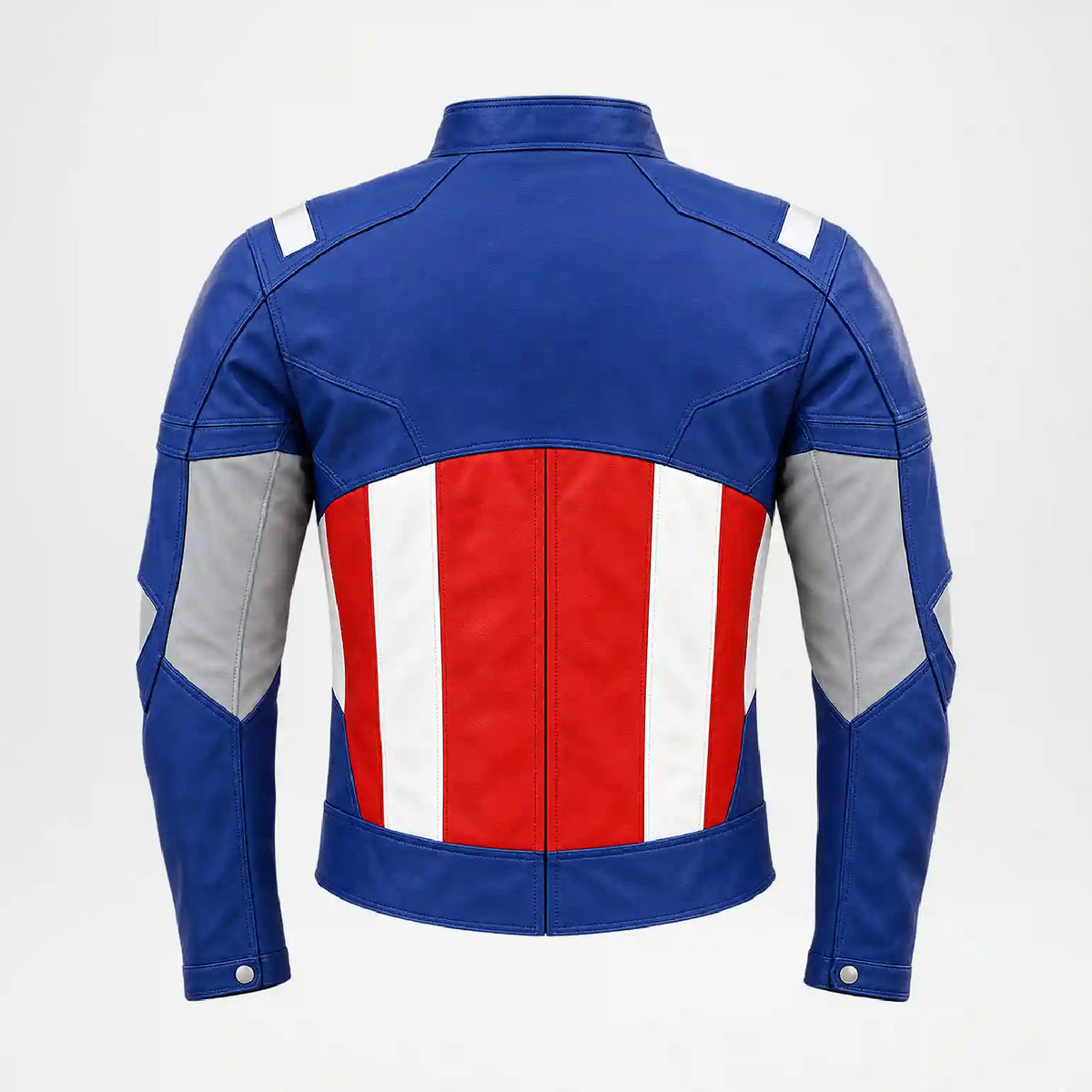 Captain America Leather Jacket back view 