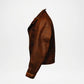 Distressed Brown Leather Jacket for Men | Genuine