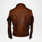 Distressed Brown Leather Jacket for Men | Genuine