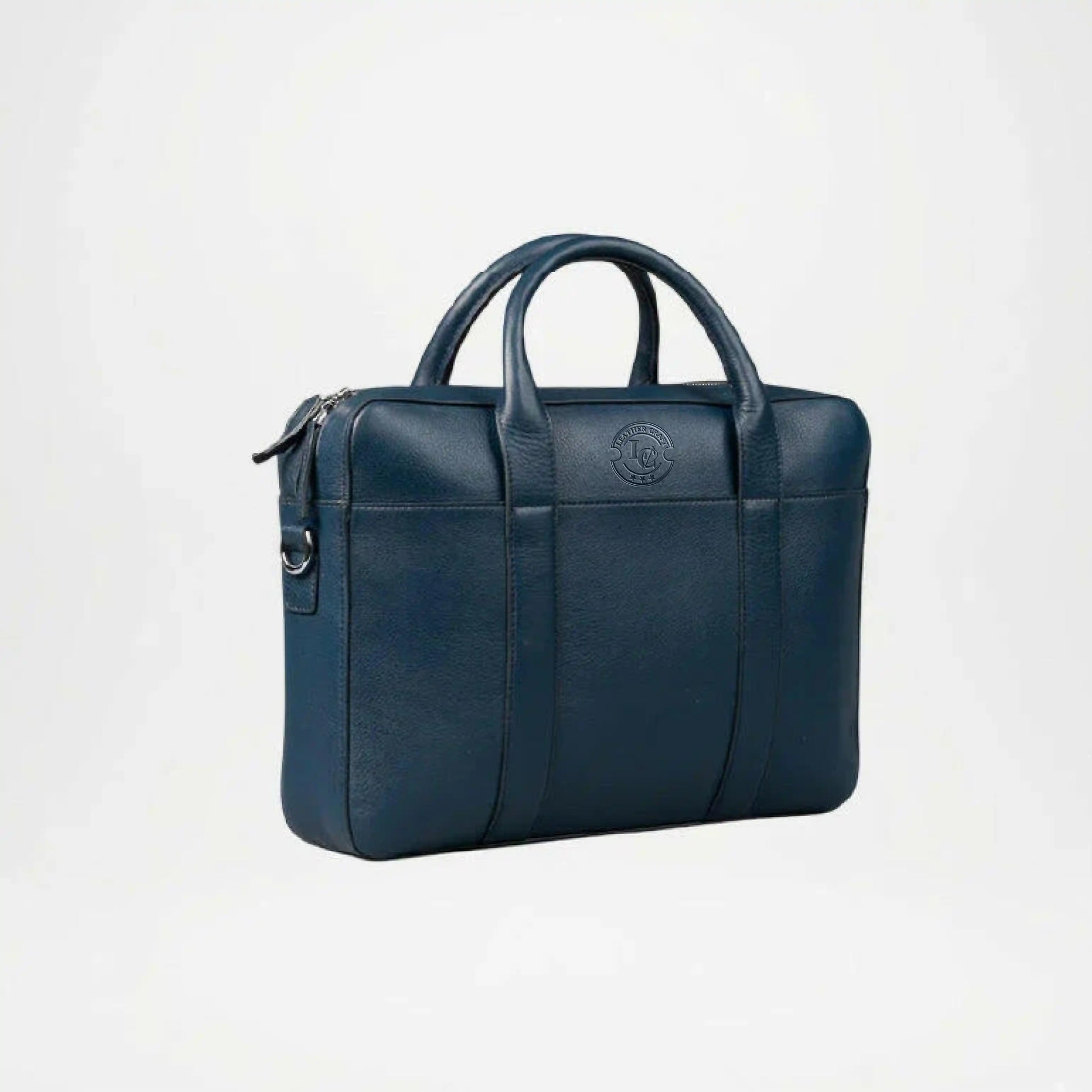 leather blue messenger bag men
