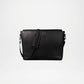 Carismatico Black Leather Messenger Bag for Men