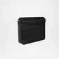 black leather laptop messenger bag for men