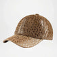 Mesh Pattern Leather Cap Men