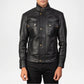 classic biker jacket black