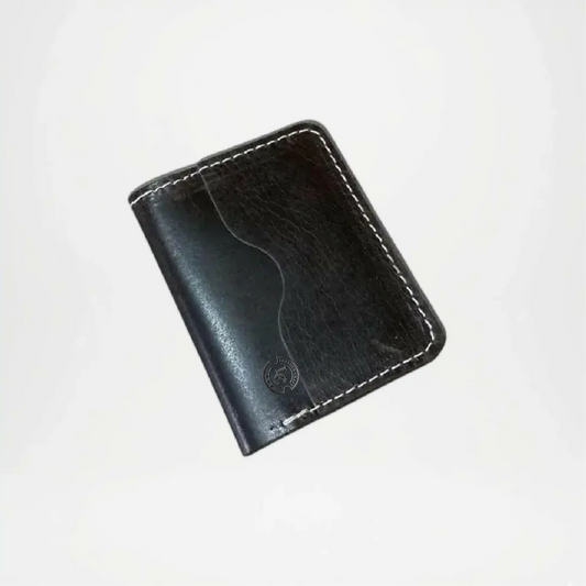 Classic Black Genuine Leather Bifold Wallet