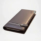 Brown PU Leather Zipper Wallet for Men