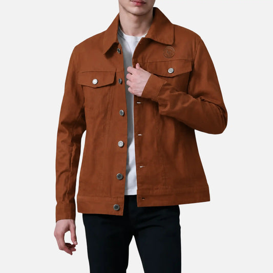 Conard Brown Denim Trucker Jacket for Men