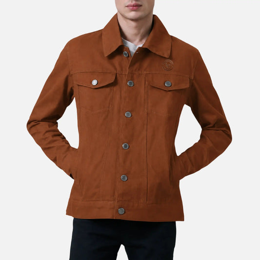 Conard Brown Denim Trucker Jacket for Men