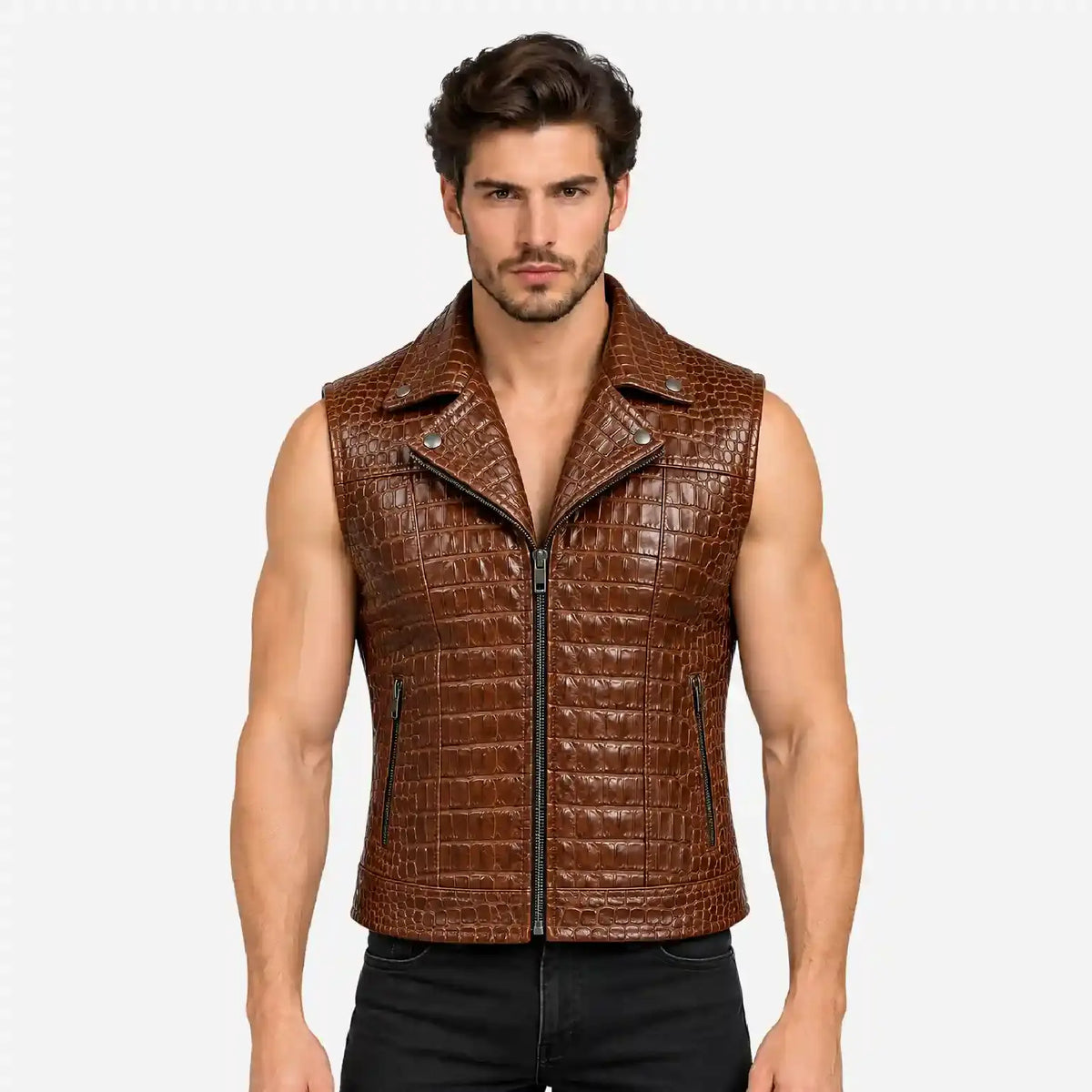 Crocodile Leather Vest