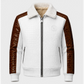 Crocodile Print Leather Jacket