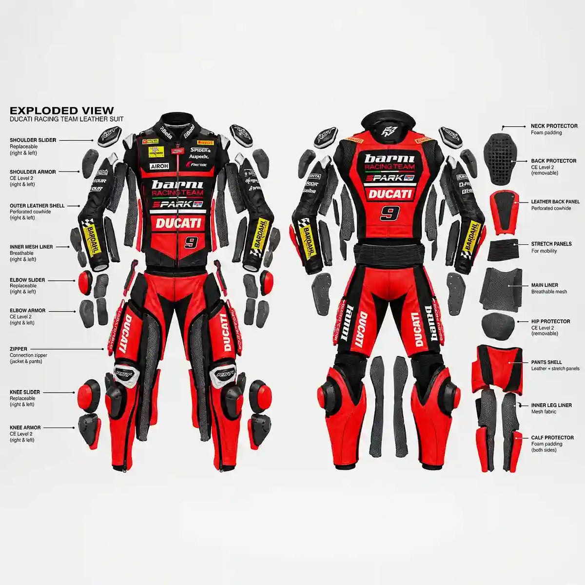Danilo Petrucci Ducati Barni MotoGP 2025 Racing Suit
