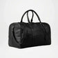 Darrio Black Leather Duffle Bag for Men