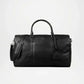 Black Leather Duffle Bag for Men