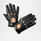 Black Leather Driving Gloves For Men