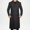 mens black wool coat
