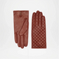 Brown Italian Lambskin Leather Gloves with Cashmere Lining
