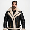 mens black aviator b3 bomber jacket