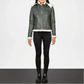 Hooded Leather Jacket for Women