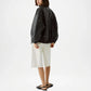 black bomber jacket women leather casual