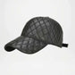 Black Padded Leather Cap Men