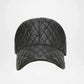 Frampton Black Padded Genuine Leather Cap for Men