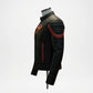 Lambskin Superman Leather Jacket Black Red