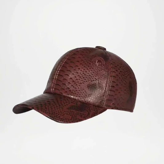 Crocodile Skin Leather Baseball Cap