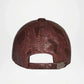 Brown snakeskin-patterned cap on a white background