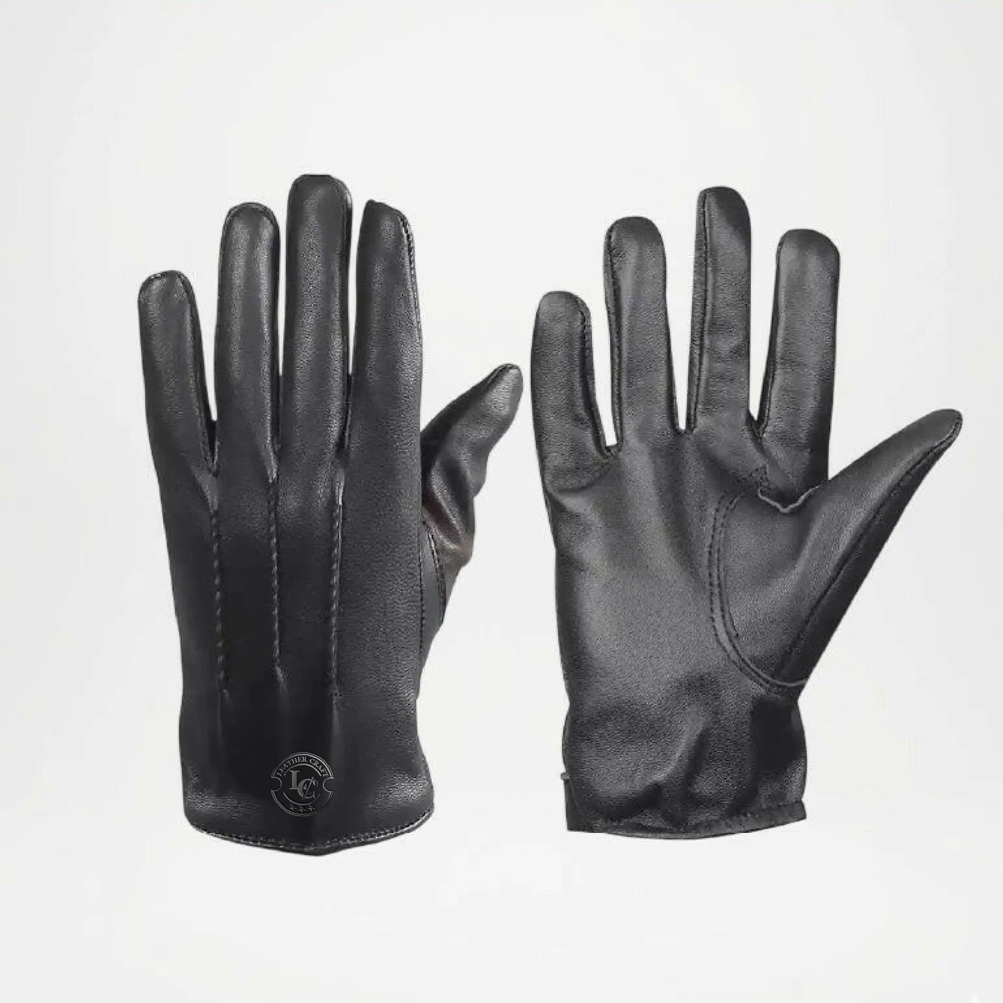 Gordon Black Lined Leather Gloves For Men